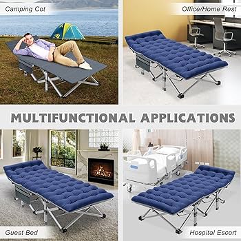 Amazon.com: ABORON Folding Camping Cot W/Mat for Adults